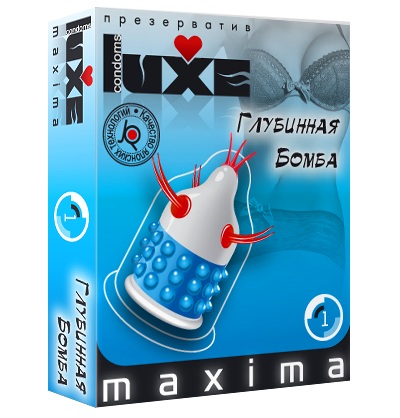 Презерватив LUXE Maxima  Глубинная бомба  - 1 шт. - Luxe - купить с доставкой в Коврове