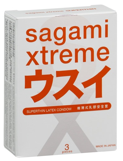 Ультратонкие презервативы Sagami Xtreme SUPERTHIN - 3 шт. - Sagami - купить с доставкой в Коврове