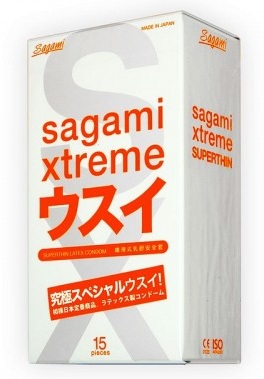 Ультратонкие презервативы Sagami Xtreme SUPERTHIN - 15 шт. - Sagami - купить с доставкой в Коврове