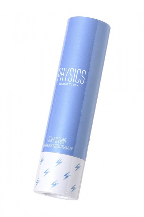Голубой силиконовый вибратор с электростимуляцией TESLA G-POINT - 21 см. - ToyFa - купить с доставкой в Коврове