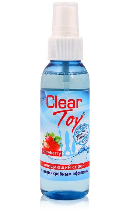 Очищающий спрей для игрушек CLEAR TOY Strawberry - 100 мл. - Биоритм - купить с доставкой в Коврове