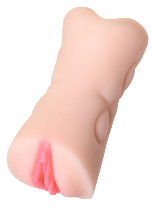Телесный двусторонний мастурбатор Rich Fruit - вагина и анус - ToyFa - в Коврове купить с доставкой