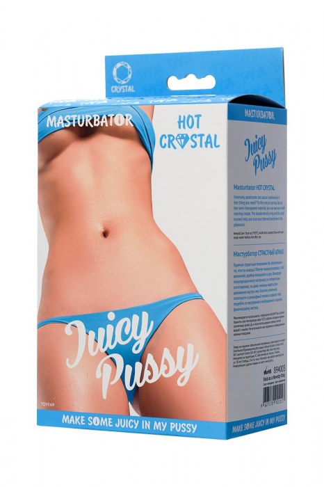 Прозрачный реалистичный мастурбатор Juicy Pussy Hot Crystal - ToyFa - в Коврове купить с доставкой