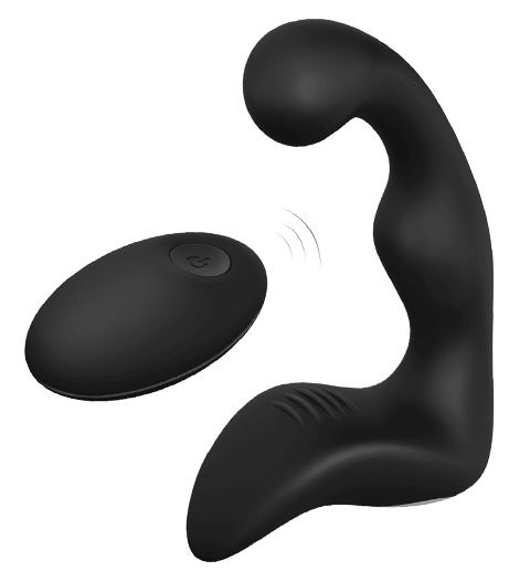 Черный вибромассажер простаты REMOTE BOOTY PLEASER - Dream Toys - в Коврове купить с доставкой