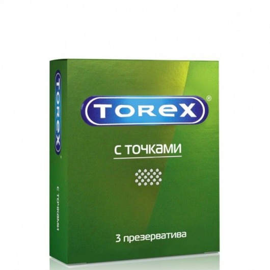 Текстурированные презервативы Torex  С точками  - 3 шт. - Torex - купить с доставкой в Коврове