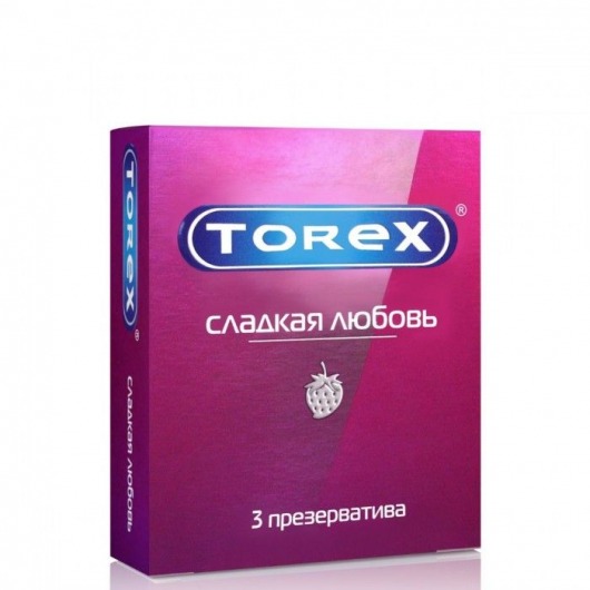 Презервативы Torex  Сладкая любовь  с ароматом клубники - 3 шт. - Torex - купить с доставкой в Коврове