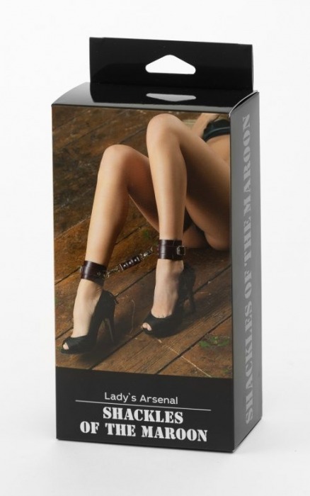 Бордовые оковы на ноги Ladys Arsenal - БДСМ Арсенал - купить с доставкой в Коврове