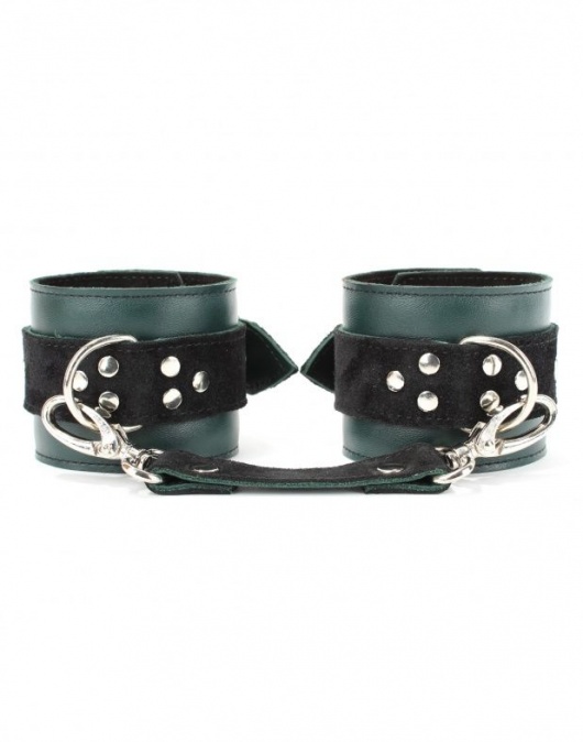 Изумрудные наручники Ladys Arsenal на карабинах - БДСМ Арсенал - купить с доставкой в Коврове