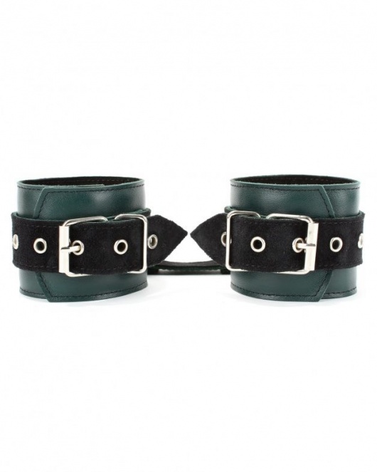 Изумрудные наручники Ladys Arsenal на карабинах - БДСМ Арсенал - купить с доставкой в Коврове