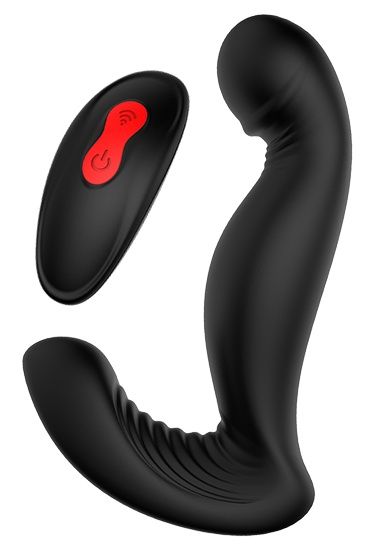 Черный вибромассажер простаты SWIRLING P-PLEASER - Dream Toys - в Коврове купить с доставкой
