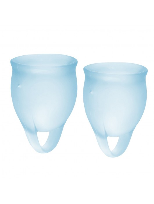Набор голубых менструальных чаш Feel confident Menstrual Cup - Satisfyer - купить с доставкой в Коврове