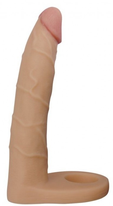 Телесная насадка-фаллоимитатор для двойного проникновения - 17 см. - Lovetoy - купить с доставкой в Коврове