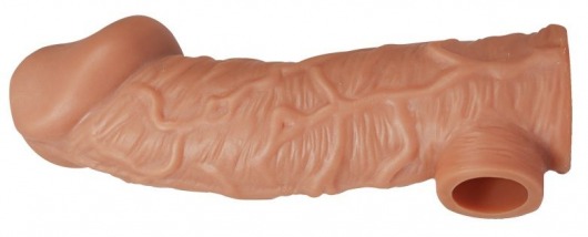 Телесная насадка на фаллос с фиксацией мошонки EXTREME SLEEVE - 15,6 см. - KOKOS - в Коврове купить с доставкой