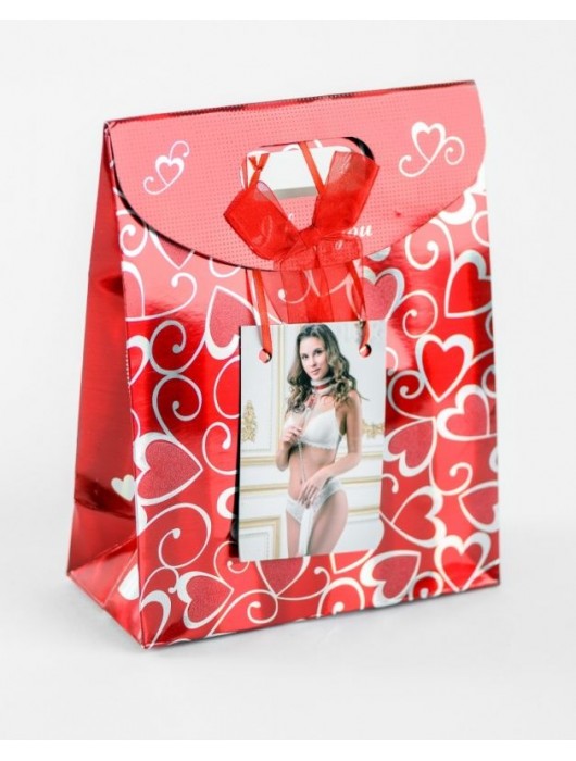 Бело-красный ошейник из натуральной кожи с нежным мехом - БДСМ Арсенал - купить с доставкой в Коврове