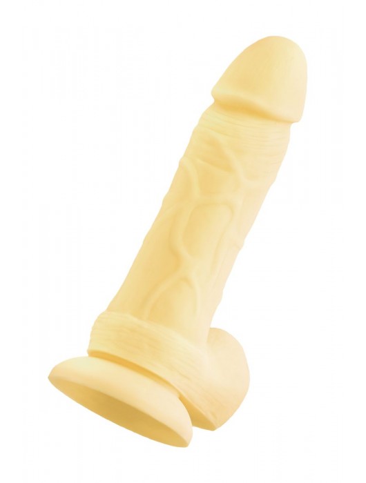 Желтый фаллоимитатор James - 20 см. - ToyFa