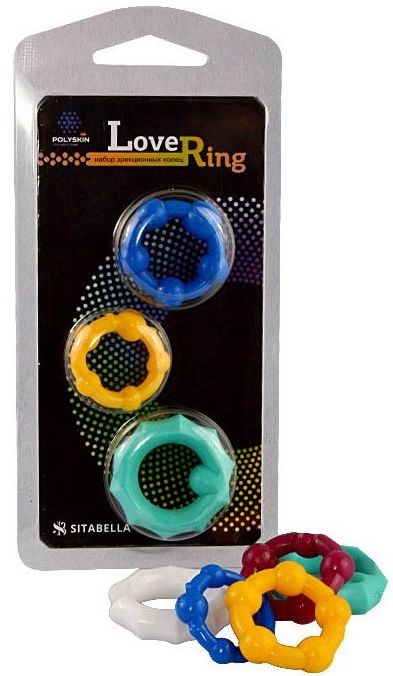 Набор из 3 цветных эрекционных колец Love Ring - Sitabella - в Коврове купить с доставкой