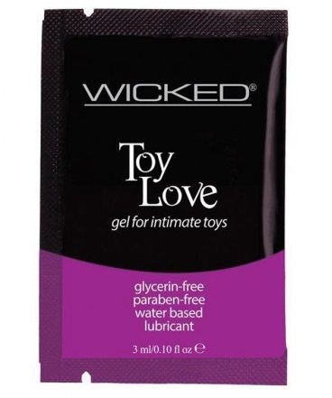 Лубрикант на водной основе для использования с игрушками WICKED Toy Love - 3 мл. - Wicked - купить с доставкой в Коврове