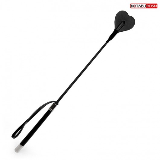 Черный стек с наконечником-сердечком - 54 см. - Notabu - купить с доставкой в Коврове