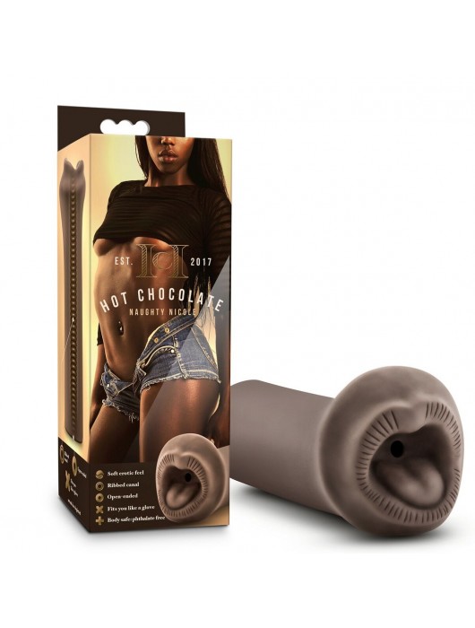 Коричневый мастурбатор-ротик Naughty Nicole - Blush Novelties - в Коврове купить с доставкой