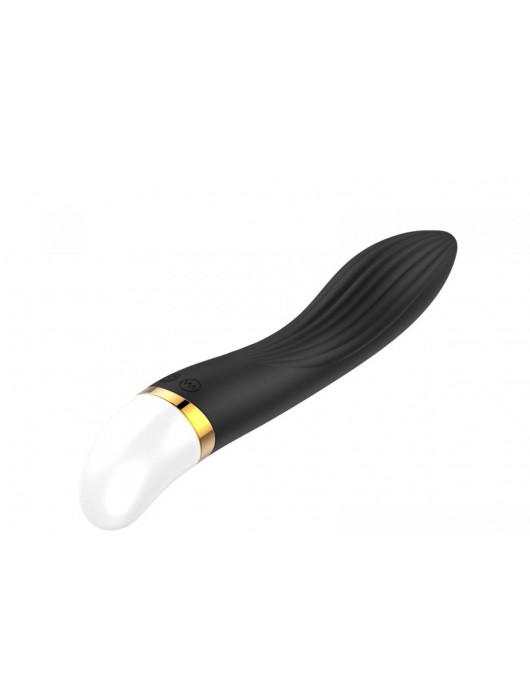 Черный волнообразный вибратор - 20 см. - 4sexdreaM