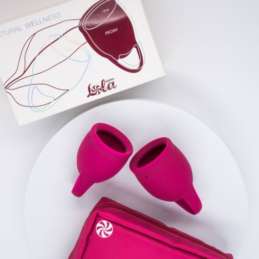 Набор из 2 малиновых менструальных чаш Peony - Lola Games - купить с доставкой в Коврове