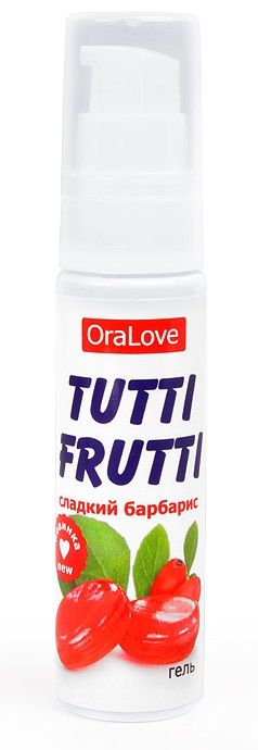 Гель-смазка Tutti-frutti со вкусом барбариса - 30 гр. - Биоритм - купить с доставкой в Коврове