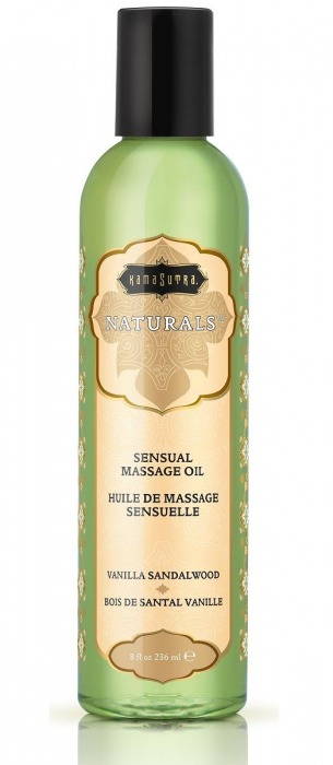 Массажное масло Naturals Vanilla Sandalwood с ароматом ванили и сандала - 236 мл. - Kama Sutra - купить с доставкой в Коврове