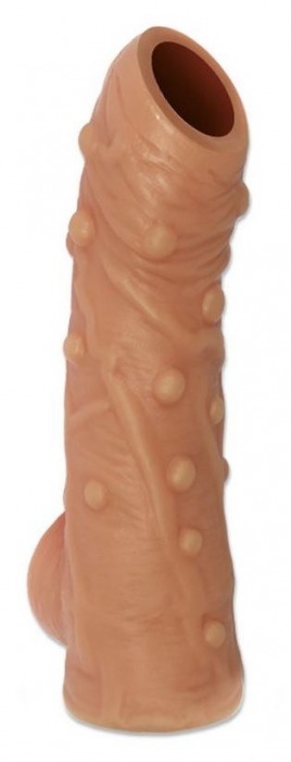 Телесная насадка с пупырышками и открытой головкой Nude Sleeve L - 14 см. - KOKOS - в Коврове купить с доставкой