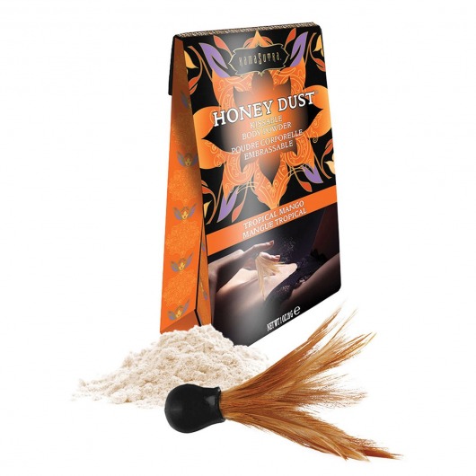Пудра для тела Honey Dust Body Powder с ароматом манго - 28 гр. - Kama Sutra - купить с доставкой в Коврове