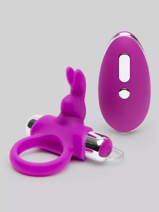 Лиловое виброкольцо с пультом ДУ Remote Control Cock Ring - Happy Rabbit - в Коврове купить с доставкой