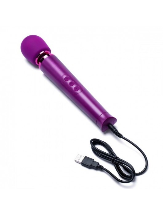 Фиолетовый жезловый мини-вибратор Le Wand Petite c 6 режимами вибрации - Le Wand