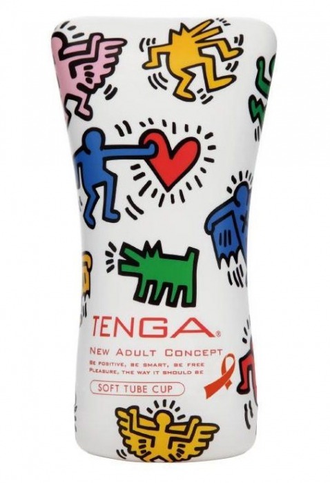 Мастурбатор-туба Keith Haring Soft Tube CUP - Tenga - в Коврове купить с доставкой