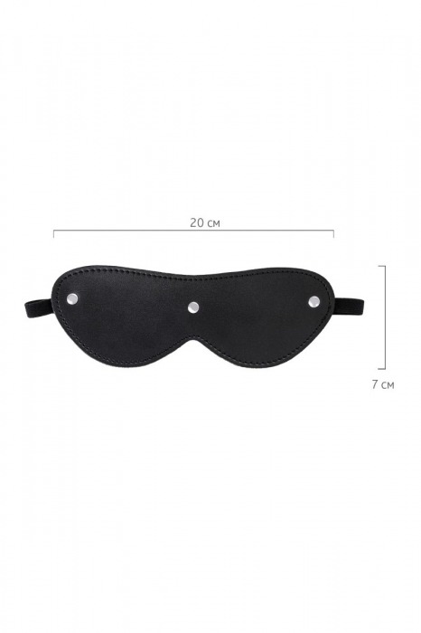 Черная кожаная маска Anonymo с мягким подкладом - ToyFa - купить с доставкой в Коврове