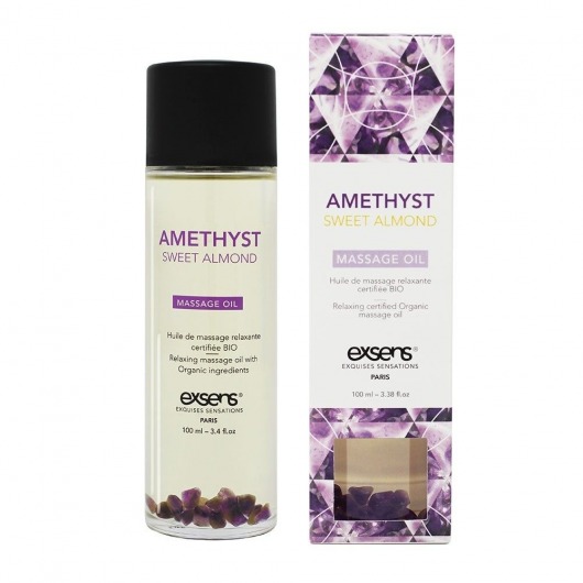 Органическое массажное масло AMETHYST SWEET ALMOND - 100 мл. - Exsens - купить с доставкой в Коврове