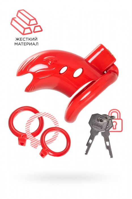 Красный мужской пояс верности из пластика - ToyFa - купить с доставкой в Коврове