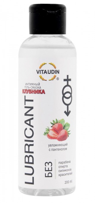 Интимный гель-смазка на водной основе VITA UDIN с ароматом клубники - 200 мл. - VITA UDIN - купить с доставкой в Коврове