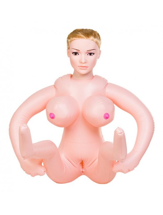 Надувная секс-кукла с реалистичной головой и поднятыми ножками - ToyFa - в Коврове купить с доставкой