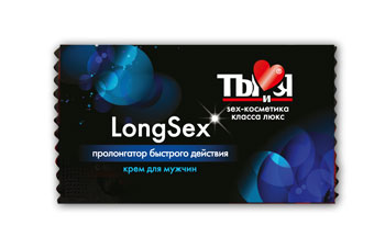 Пролонгирующий крем LongSex в одноразовой упаковке - 1,5 гр. - Биоритм - купить с доставкой в Коврове