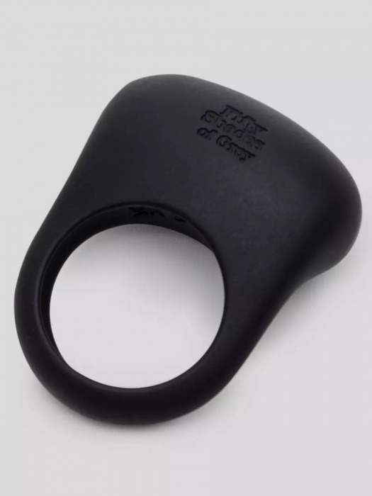 Черное эрекционное виброкольцо Sensation Rechargeable Vibrating Love Ring - Fifty Shades of Grey - в Коврове купить с доставкой