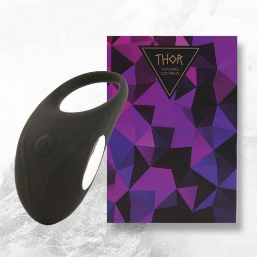 Черное эрекционное виброкольцо Thor Cockring - FeelzToys - в Коврове купить с доставкой