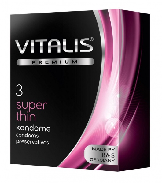 Ультратонкие презервативы VITALIS PREMIUM super thin - 3 шт. - Vitalis - купить с доставкой в Коврове