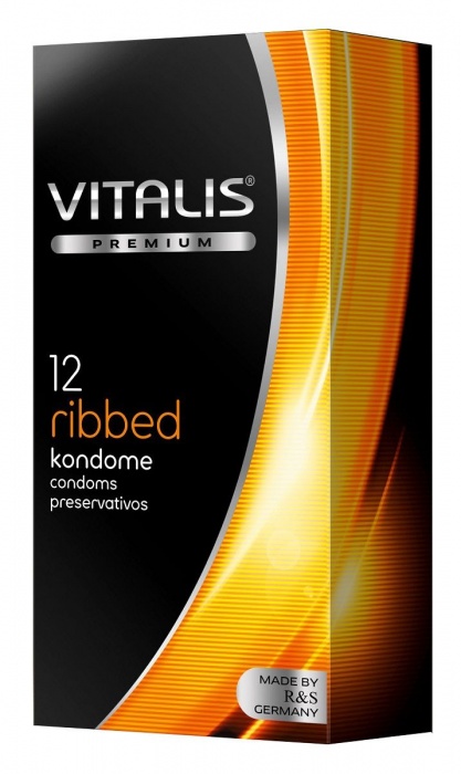 Ребристые презервативы VITALIS PREMIUM ribbed - 12 шт. - Vitalis - купить с доставкой в Коврове