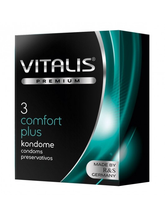 Контурные презервативы VITALIS PREMIUM comfort plus - 3 шт. - Vitalis - купить с доставкой в Коврове