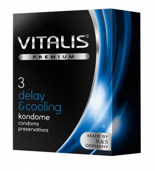 Презервативы VITALIS PREMIUM delay   cooling с охлаждающим эффектом - 3 шт. - Vitalis - купить с доставкой в Коврове
