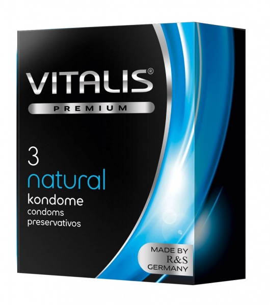 Классические презервативы VITALIS PREMIUM natural - 3 шт. - Vitalis - купить с доставкой в Коврове