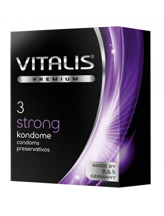 Презервативы с утолщенной стенкой VITALIS PREMIUM strong - 3 шт. - Vitalis - купить с доставкой в Коврове