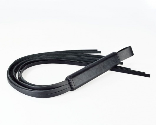 Черная кожаная плеть  Клео  - 60 см. - Sitabella - купить с доставкой в Коврове