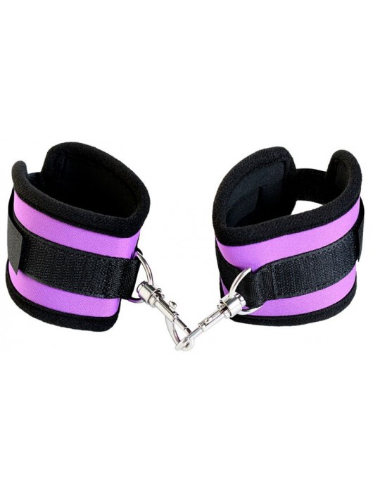 Наручники из неопрена фиолетового цвета - ToyFa - купить с доставкой в Коврове