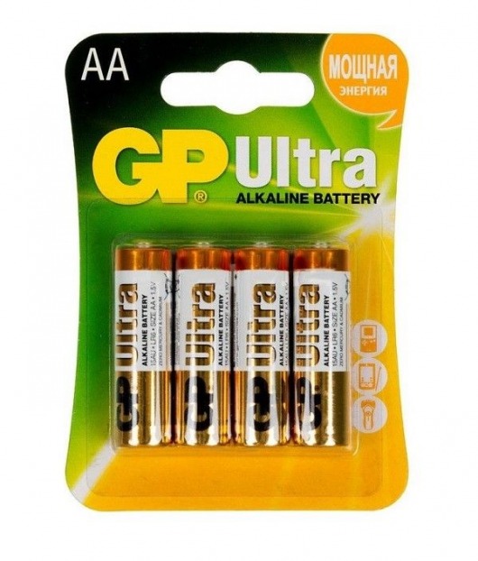 Батарейки алкалиновые GP Ultra Alkaline AA/LR6 - 4 шт. - Элементы питания - купить с доставкой в Коврове