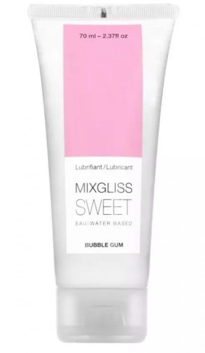 Смазка на водной основе Mixgliss Sweet с ароматом бабл-гам - 70 мл. - Mixgliss - купить с доставкой в Коврове